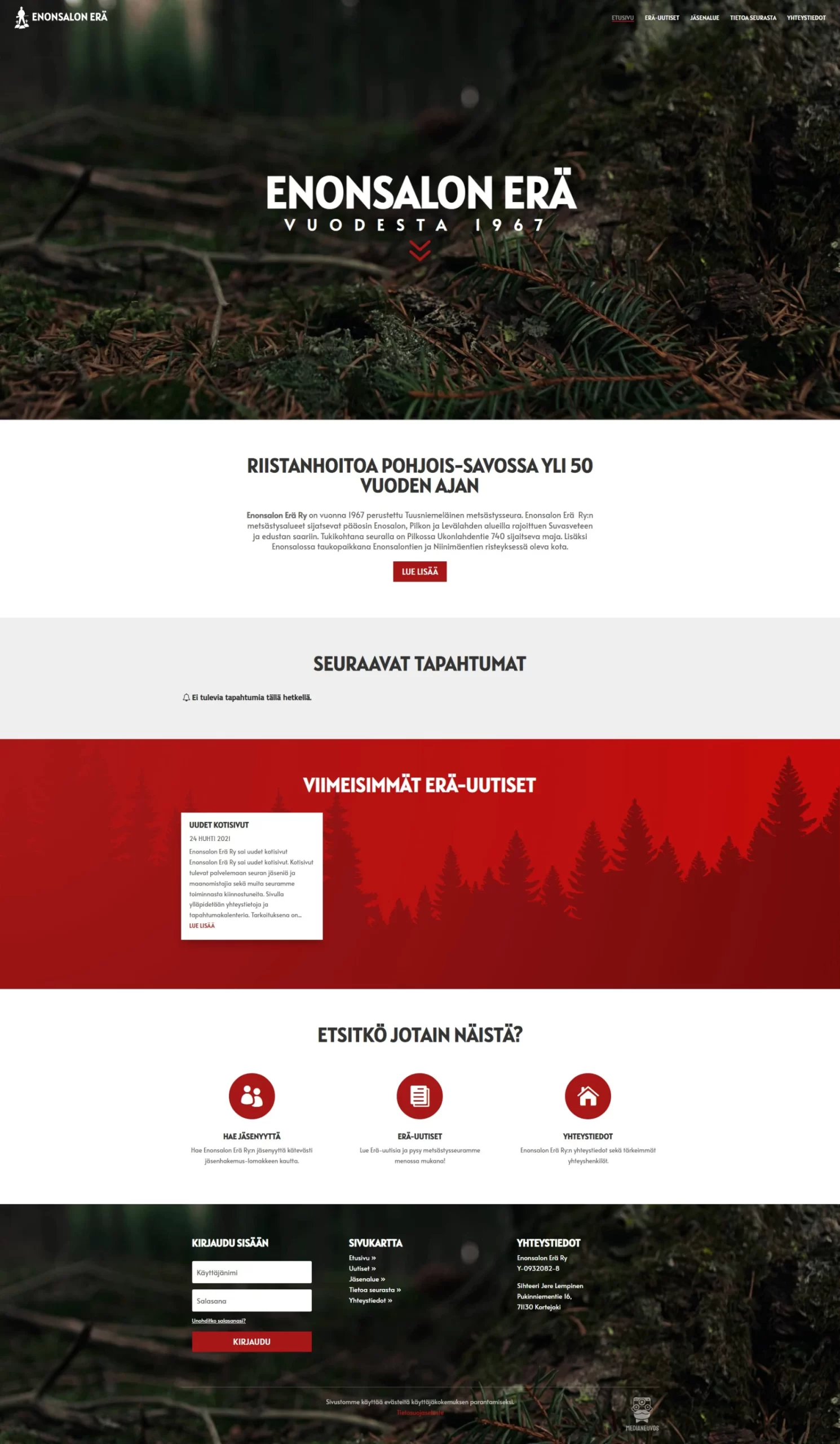 Metsästysseuran kotisivut enonsalonerä