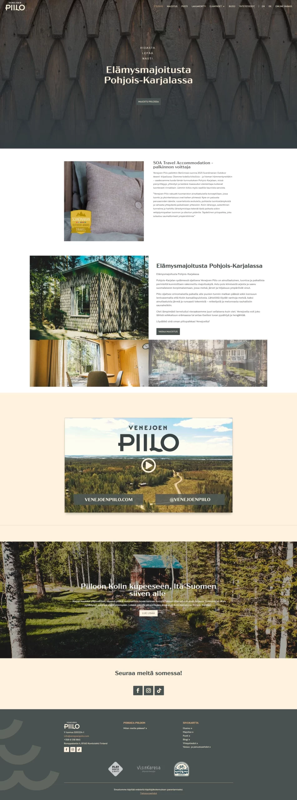 Kotisivut yritykselle Venejoen Piilo